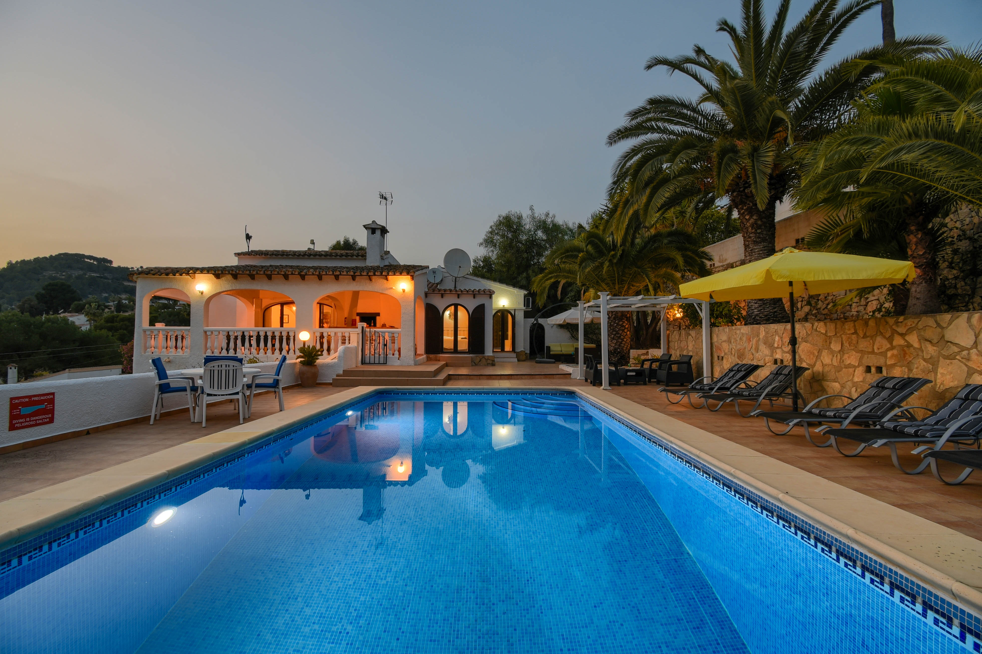 Villa at twilight