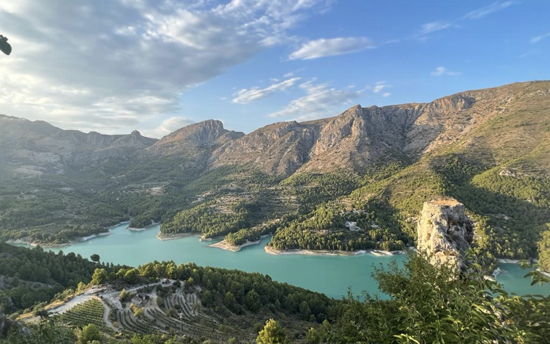 Guadalest lake and village